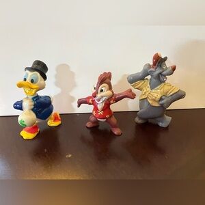 DISNEY FIGURES - BALOO- DONALD DUCK - CHIP N DALE RANGER.   SET OF 3.   2-1/4”